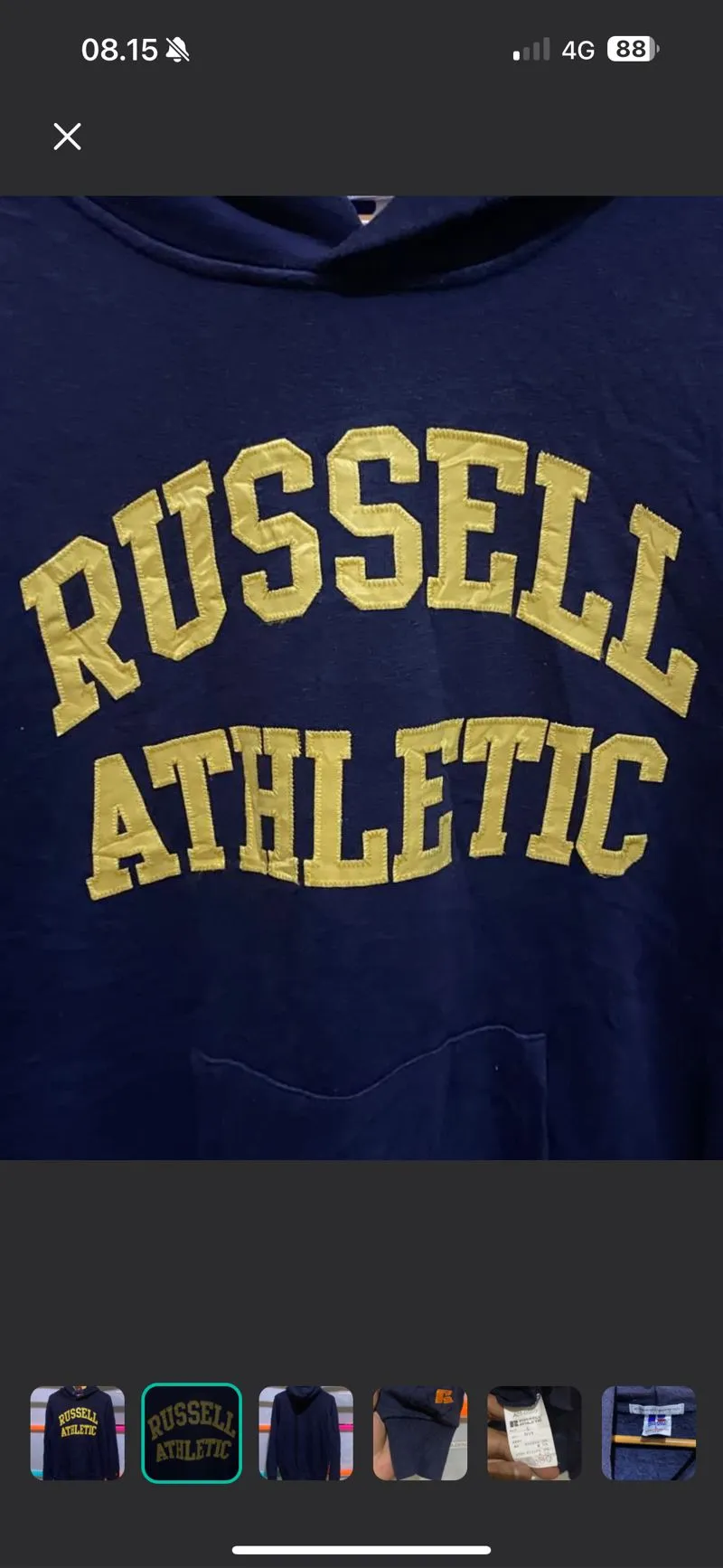 Russell Athletic Streetwear Sportswear Hoody Pria navy photo 1