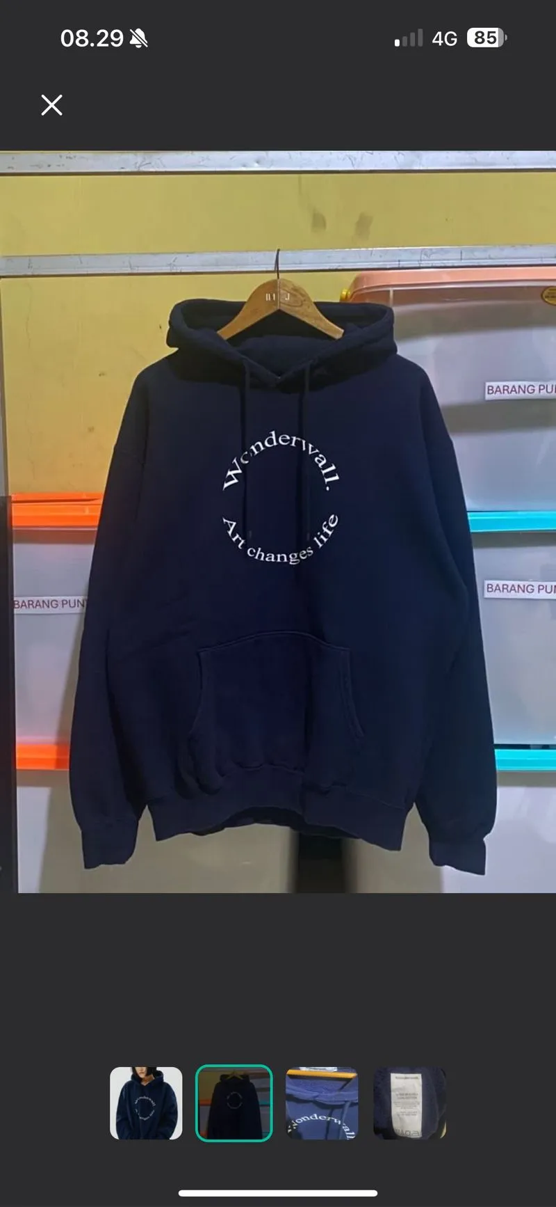 Japanese brand Streetwear Y2K Hoody Pria navy photo 1