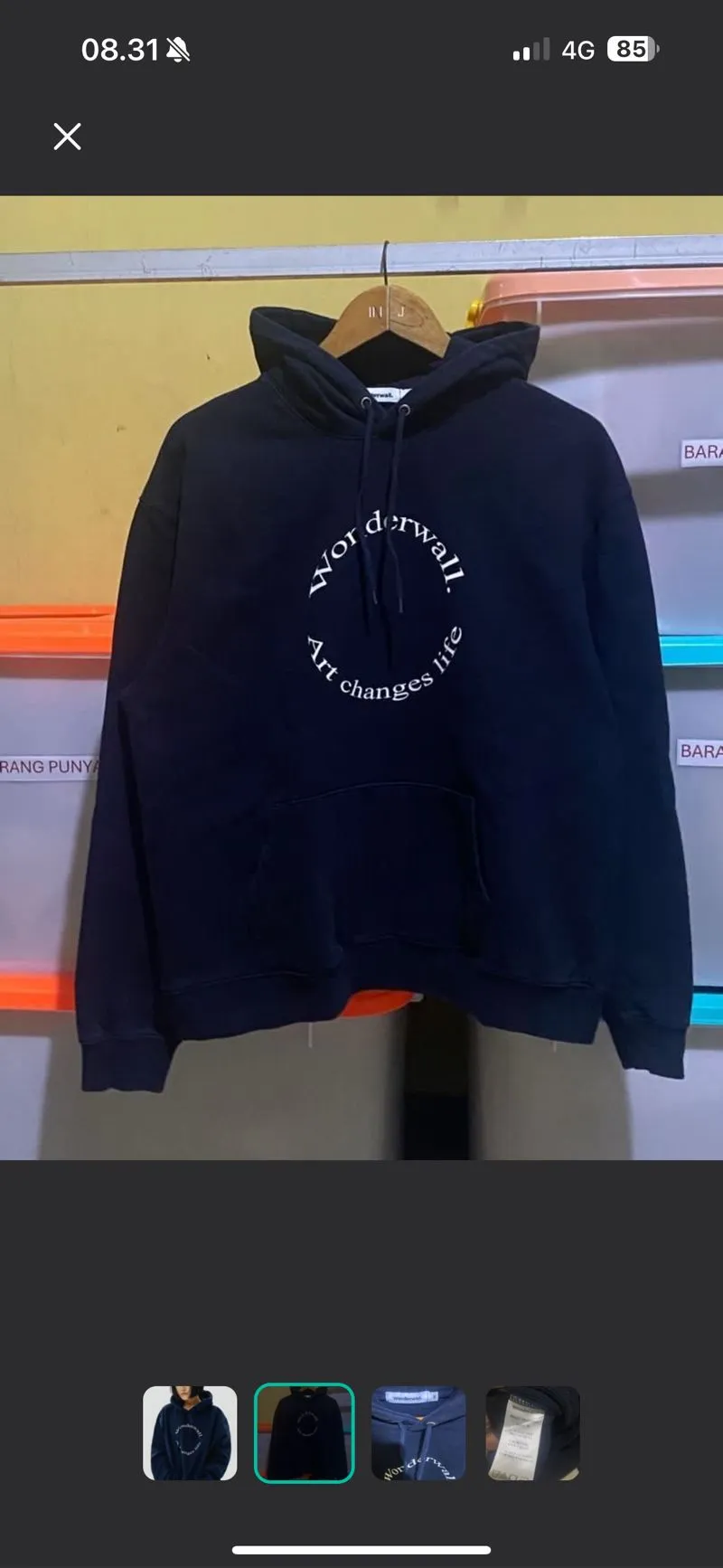 Japanese brand Streetwear Y2K Hoody Pria navy photo 1
