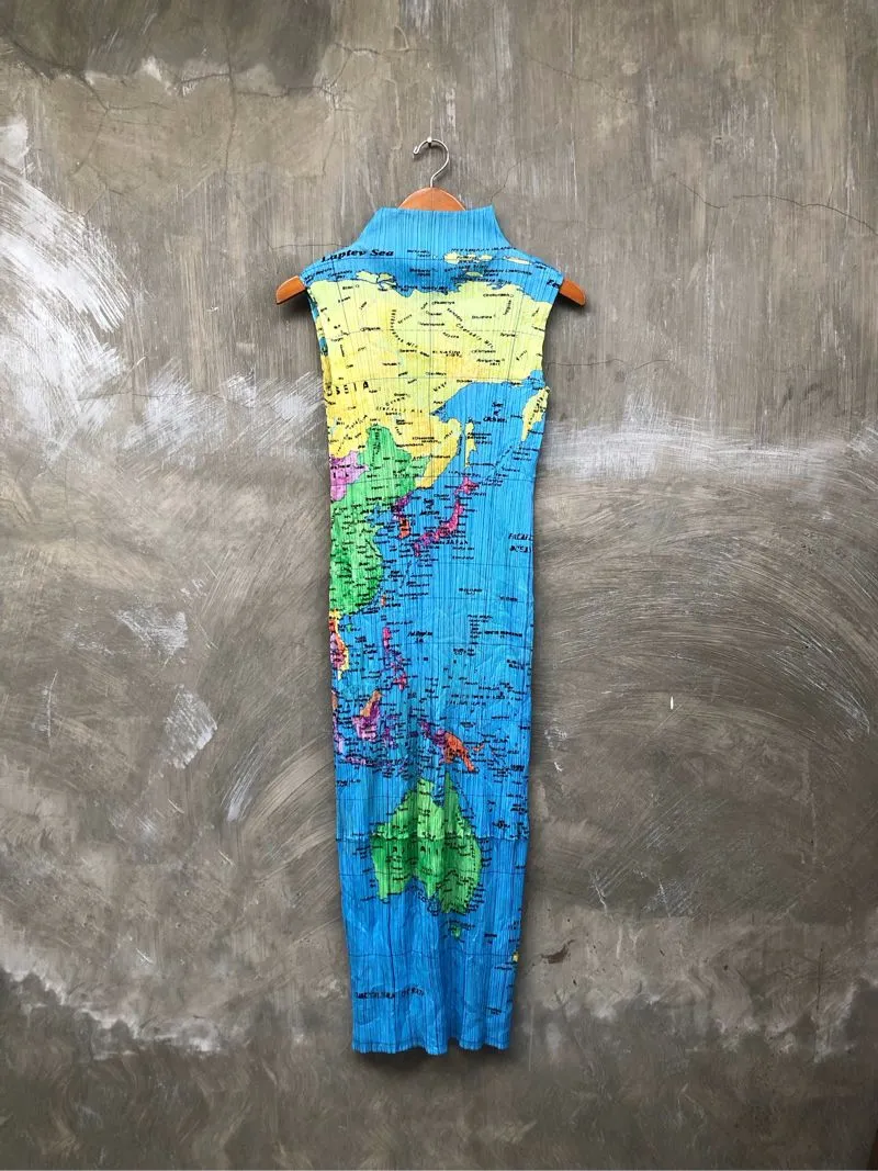 Issey Miyake Vintage Maxi dress Wanita blue photo 1