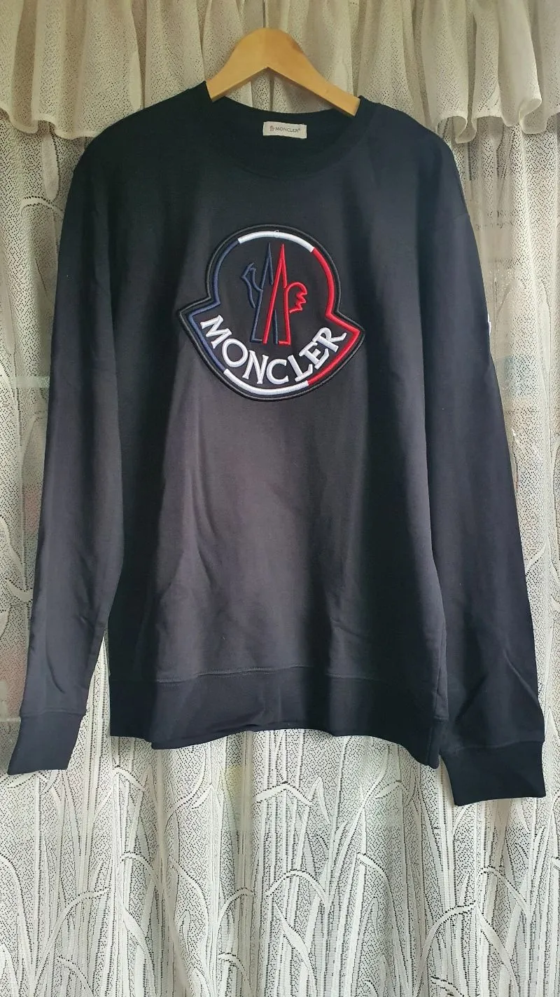 Moncler Streetwear Luxury Sweatshirt Pria black
