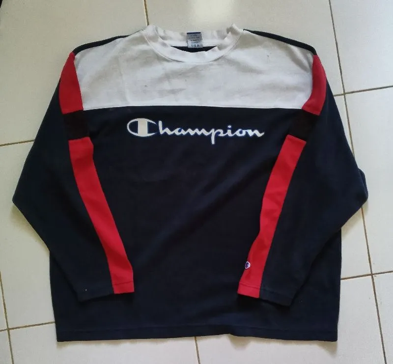 Champion Casual T-shirt Pria white navy photo 1
