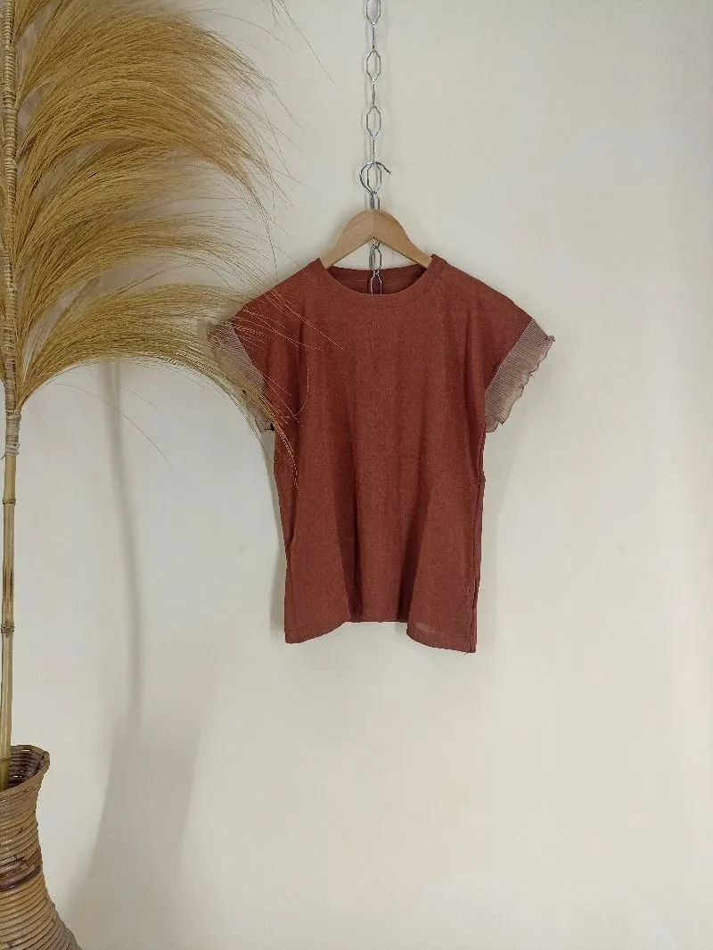 Japanese brand Vintage Luxury Blouse Wanita tan brown photo 1