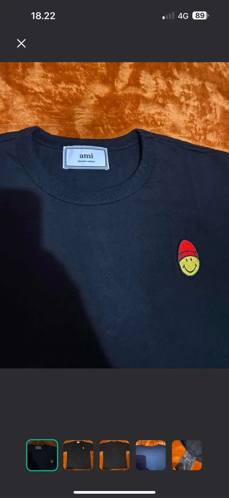 AMI Paris Streetwear Luxury T-shirt Pria black photo 1