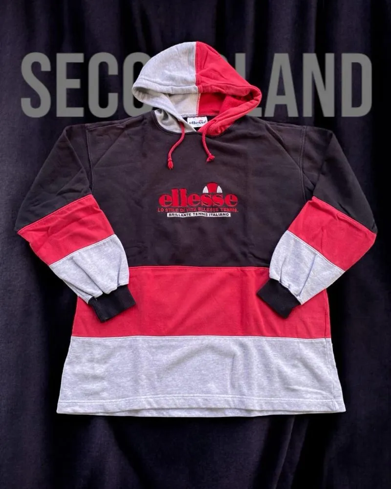 Ellesse Casual Hoody Pria black red photo 1