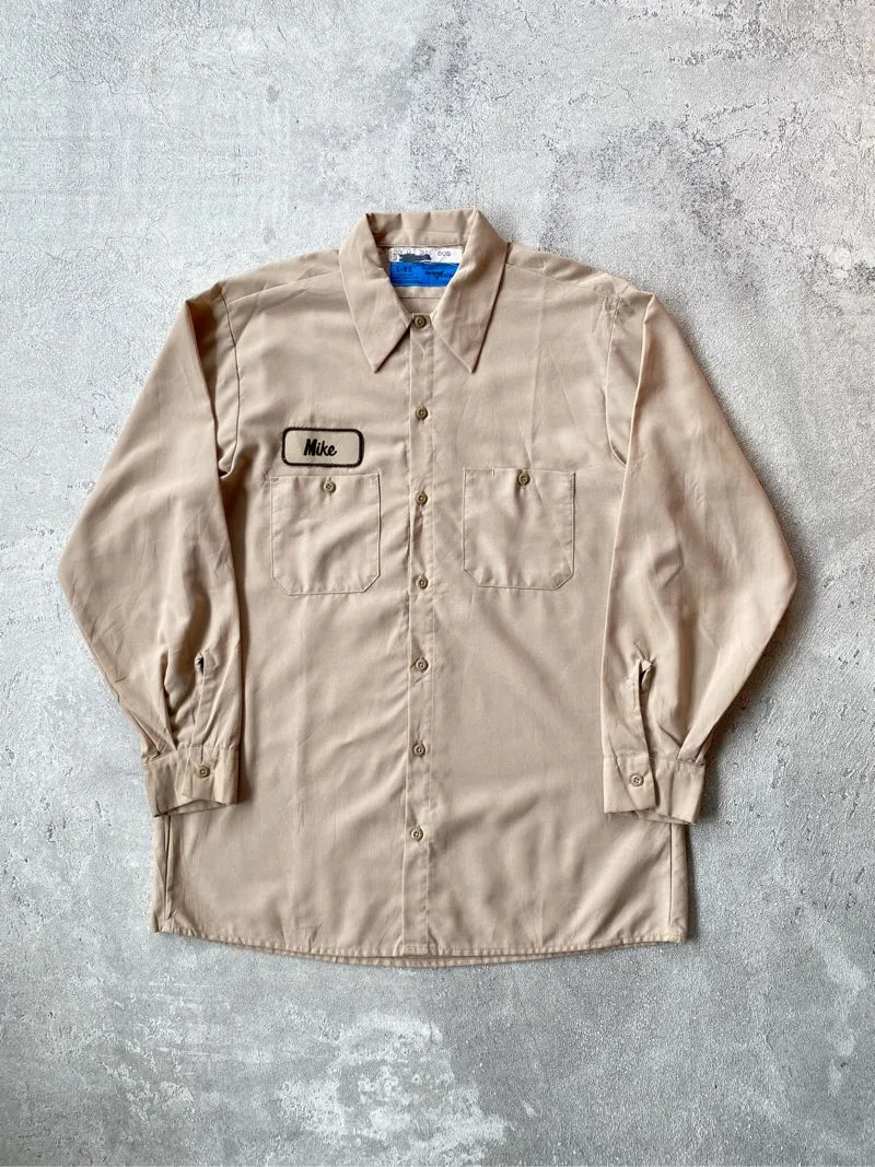 Dickies Vintage Casual Formal shirt Pria tan photo 1