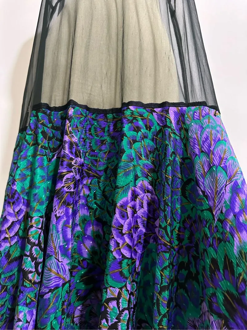 Vintage Casual Going out dress Wanita purple black photo 1