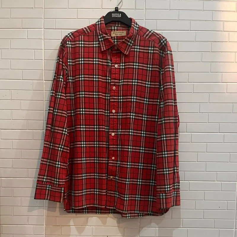 Burberry Luxury Casual shirt Pria red photo 1