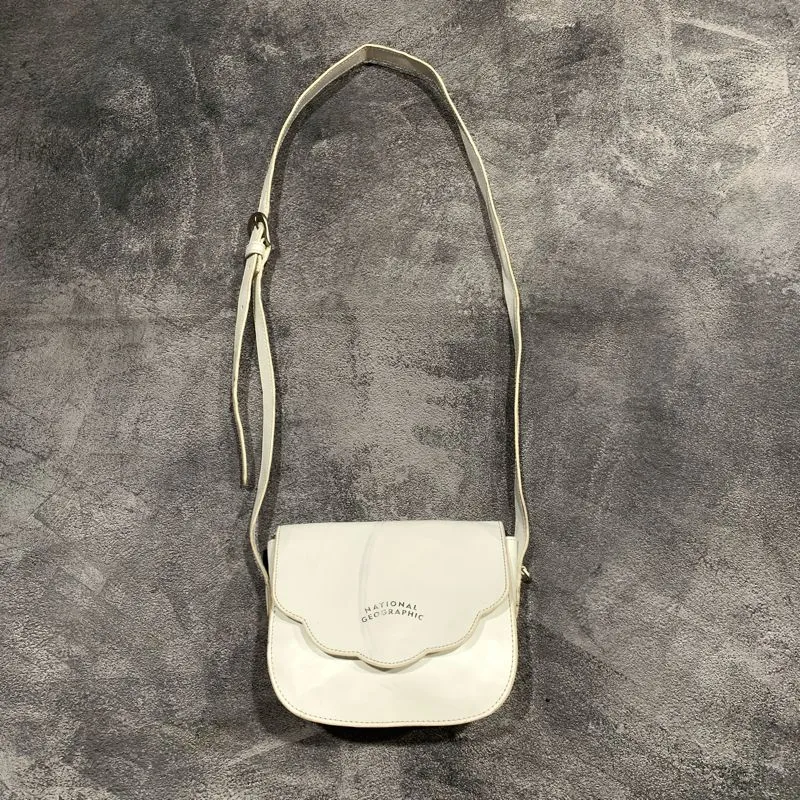 National Geographic Vintage Minimalist Shoulder bag Wanita white photo 1