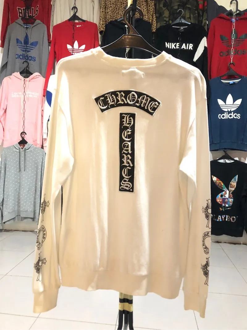 Chrome Hearts Streetwear Goth Sweater Pria white photo 1
