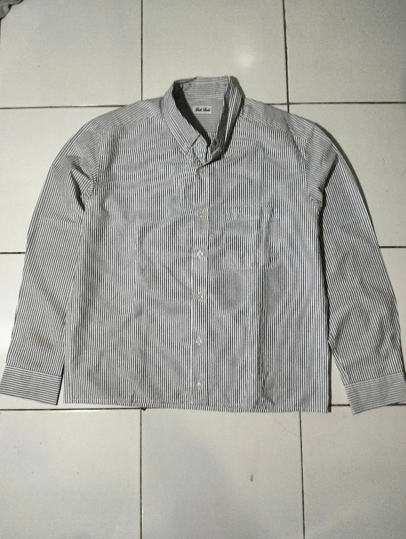 Vintage Casual Casual shirt Pria white blue photo 1