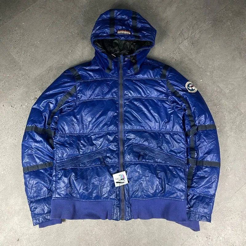 Napapijri Vintage Casual Puffer jacket Pria blue photo 1