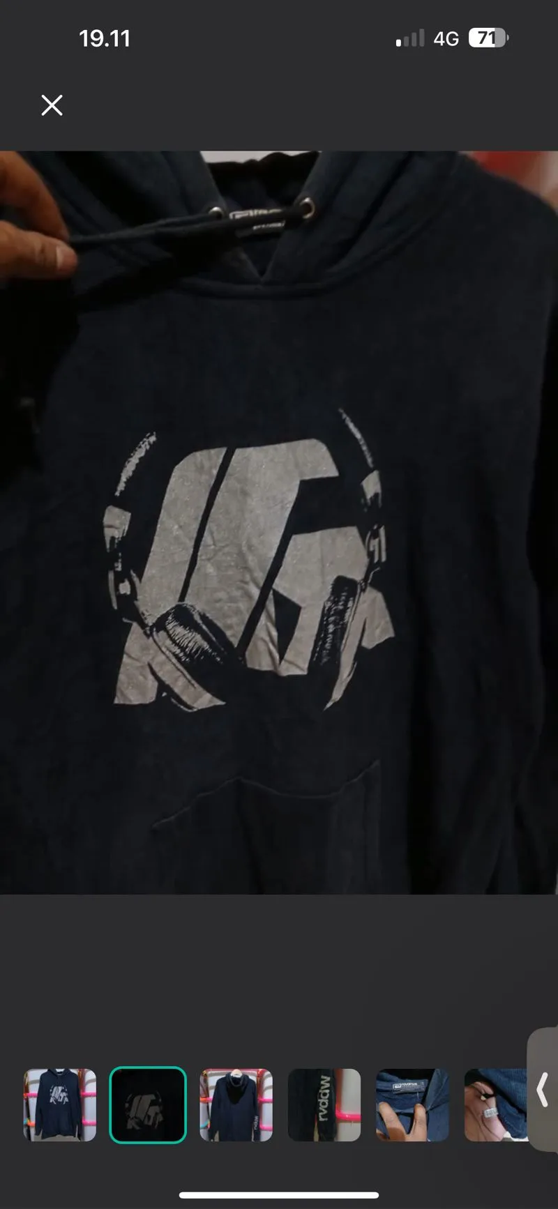 Japanese brand Streetwear Y2K Hoody Pria navy photo 1