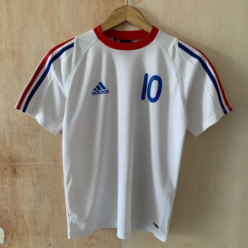 Adidas Y2K Sportswear Jersey Pria white blue photo 1