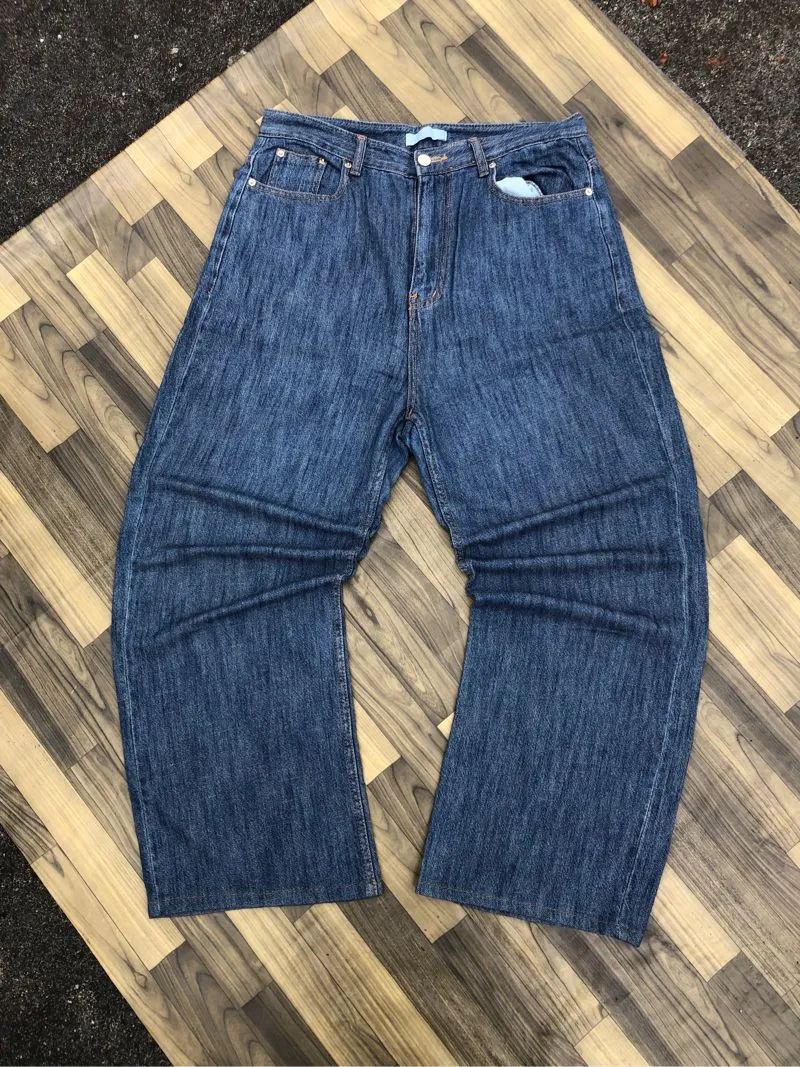 Streetwear Y2K Jeans Pria blue photo 1
