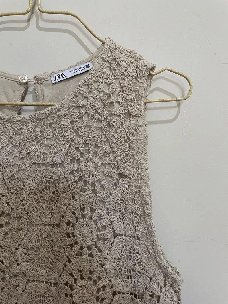 ZARA Casual Jumpsuit Wanita cream photo 1