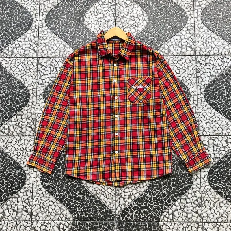 Streetwear Casual Casual shirt Pria yellow red photo 1