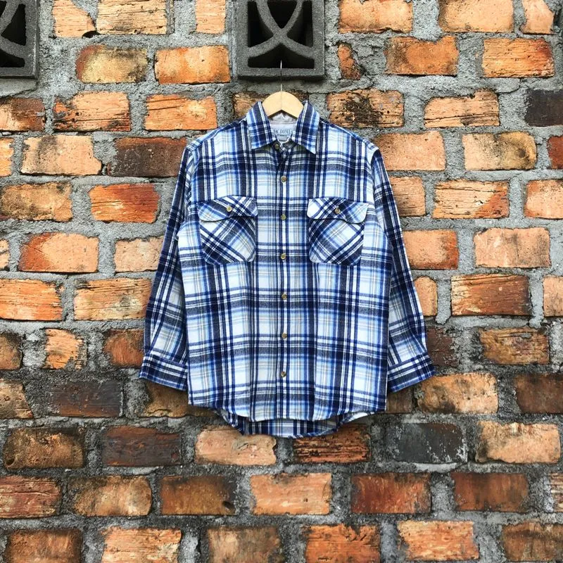 Streetwear Casual Casual shirt Pria white blue photo 1