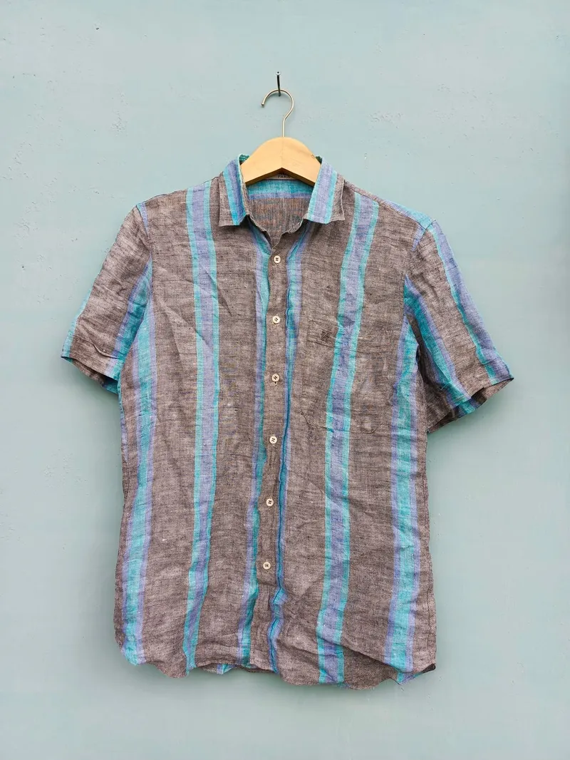 Givenchy Casual Formal shirt Pria green gray photo 1
