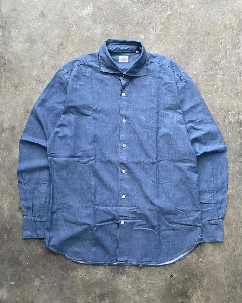 Beams Casual Casual shirt Pria blue photo 1