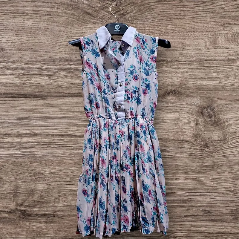 Vintage Summer dress Wanita purple pink photo 1