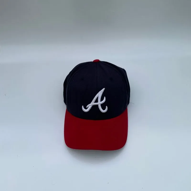 MLB Biker Casual Hat Pria navy red photo 1