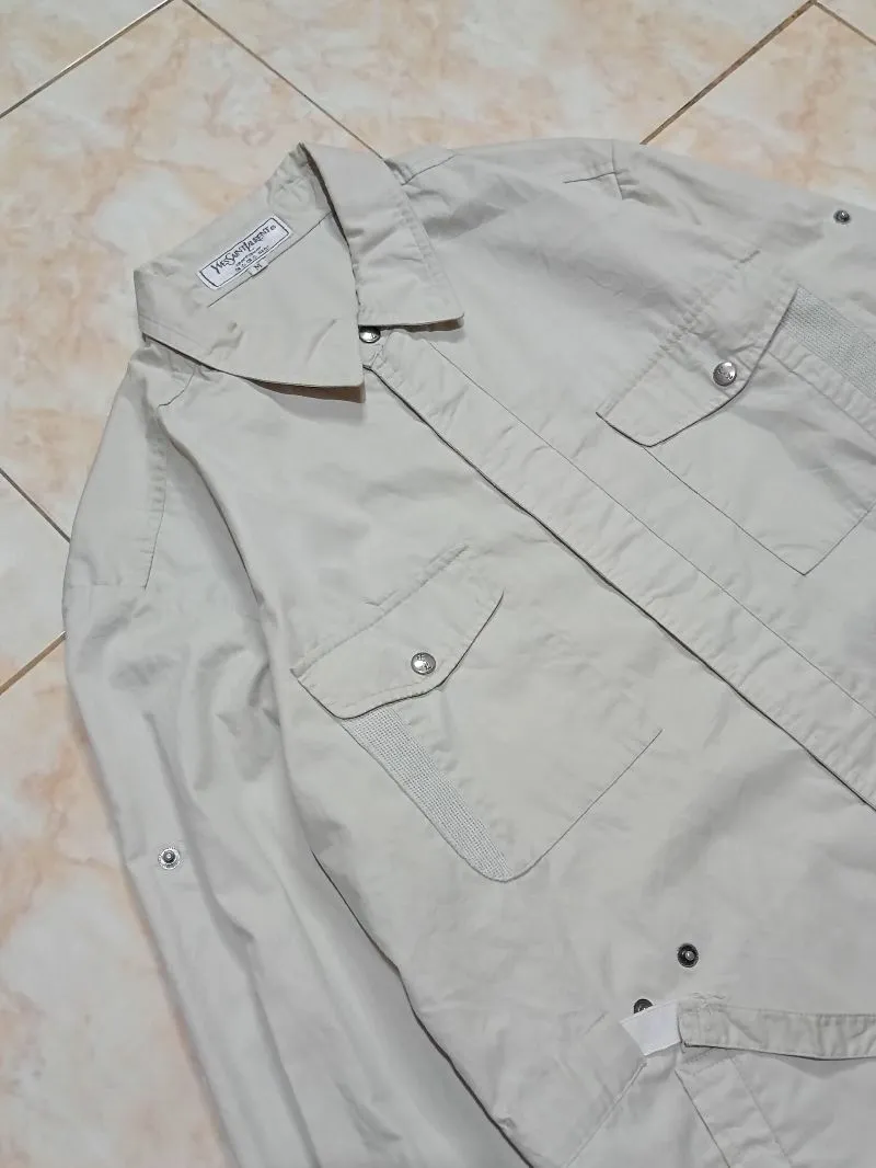 Yves Saint Laurent YSL Luxury Casual Windbreaker Pria cream photo 1