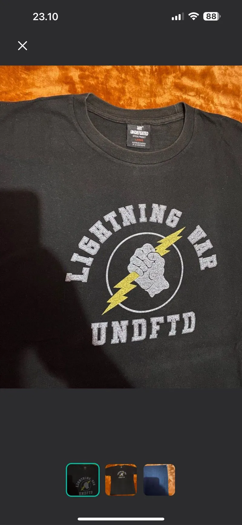 Undefeated Streetwear Y2K T-shirt Pria gray photo 1