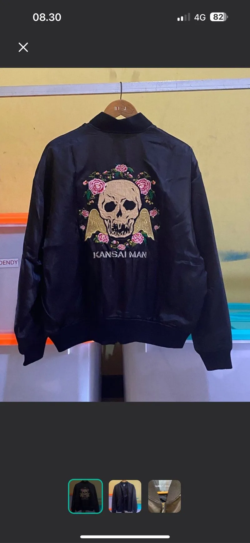 Kansai Yamamoto Streetwear Y2K Bomber jacket Pria black photo 1