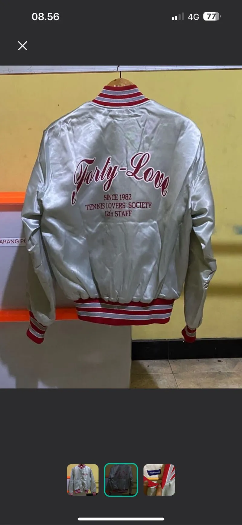 Made in USA Streetwear Sportswear Varsity jacket Pria gray photo 1