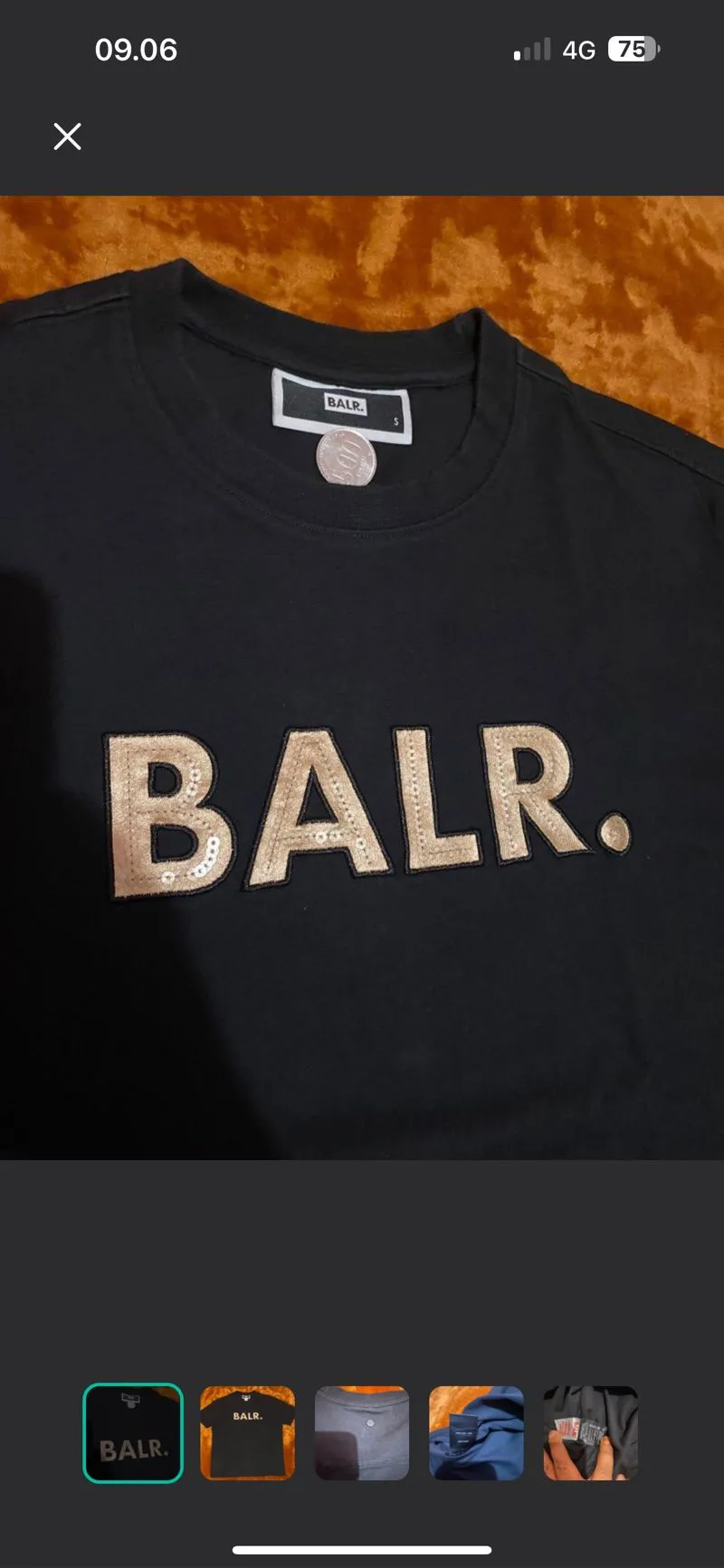 Japanese brand Streetwear Luxury T-shirt Pria gold black photo 1
