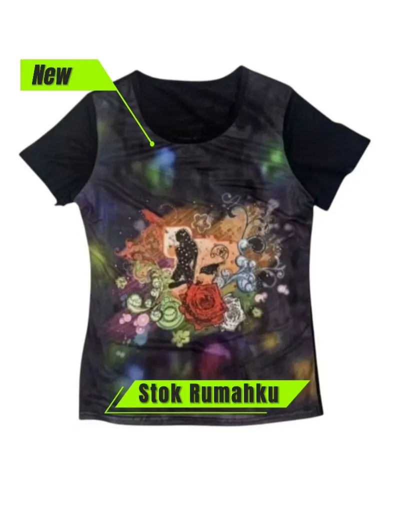 Minimalist T-shirt Wanita black photo 1