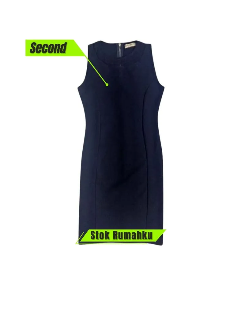 Pull & Bear Minimalist Bodycon dress Wanita navy photo 1