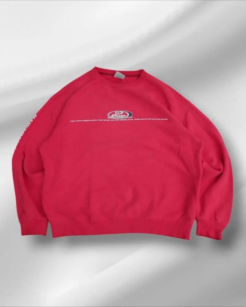 Piko Sports Streetwear Y2K Sweater Pria red photo 1