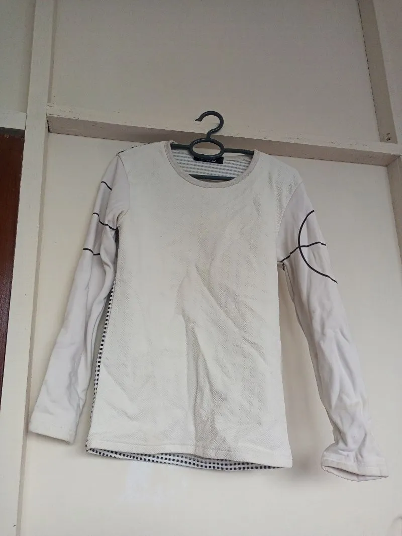 Vintage Casual Sweater Pria white black photo 1