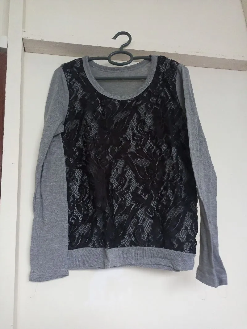 Casual Blouse Wanita black gray photo 1