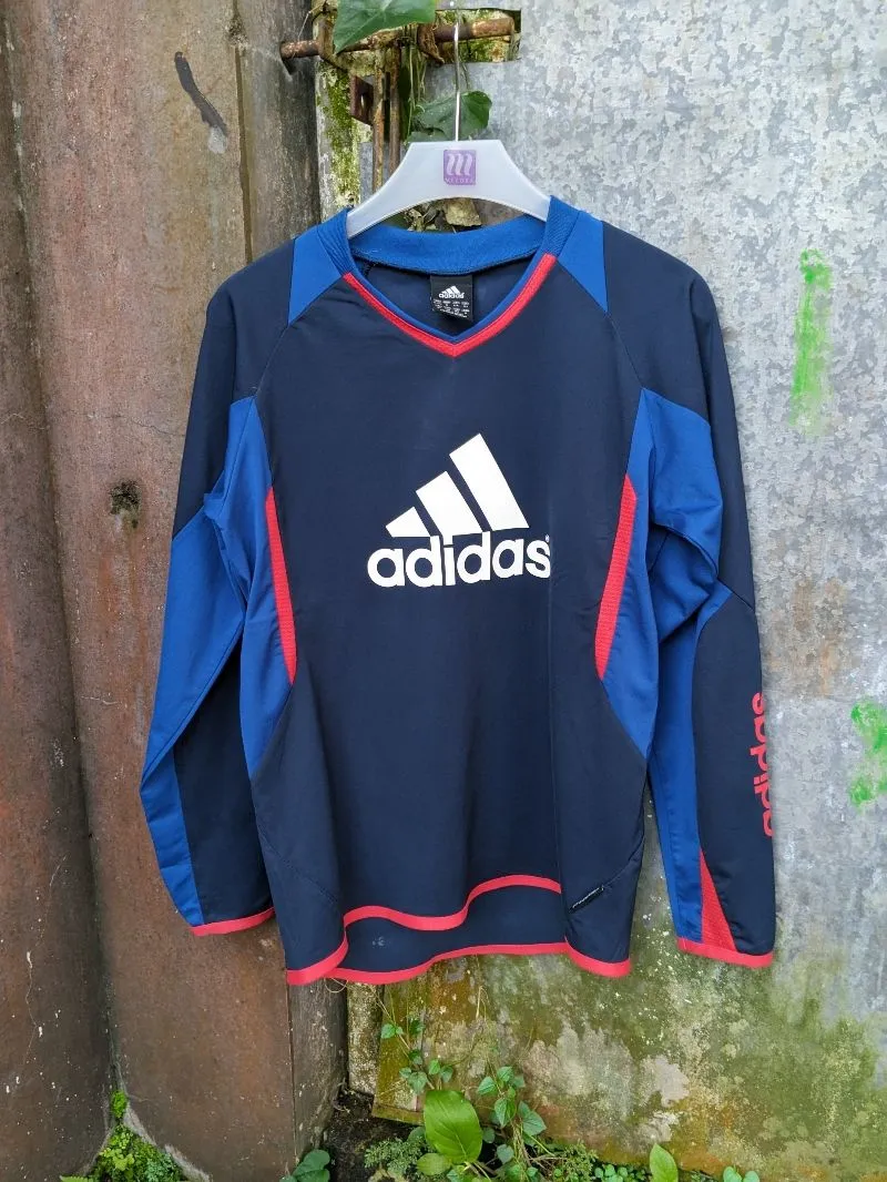 Adidas Y2K Sportswear Jersey Pria white navy photo 1