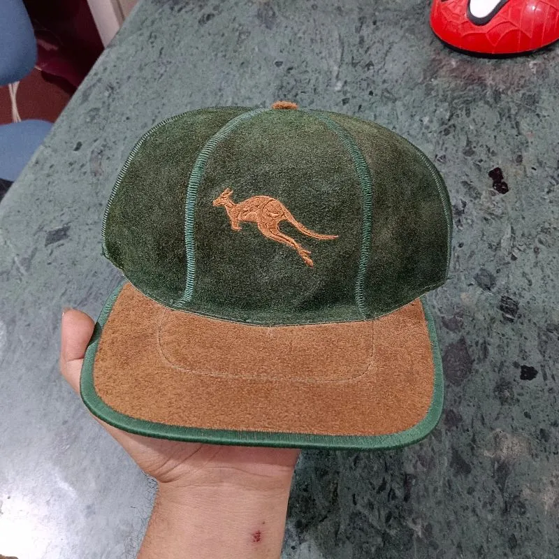 Vintage Y2K Hat Pria green brown photo 1