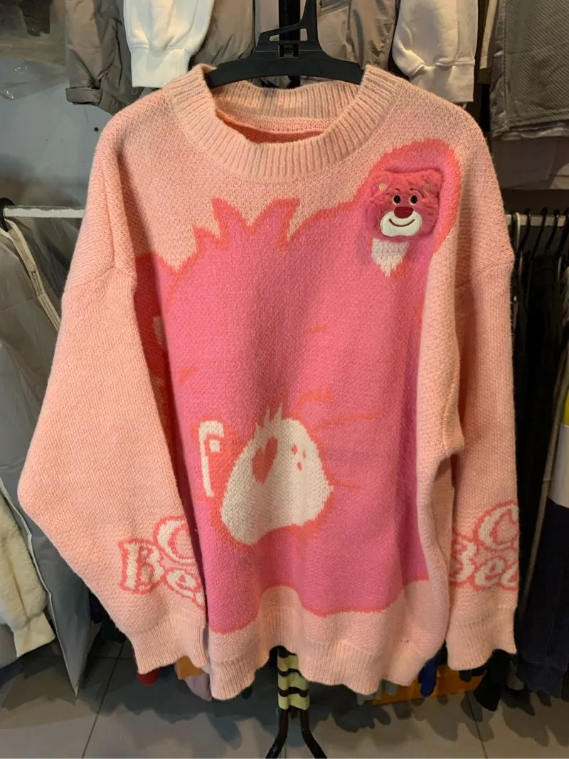 Casual Sweater Wanita pink photo 1