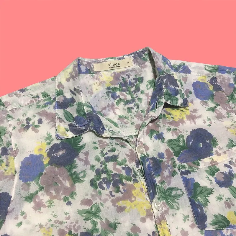 Vintage Casual Blouse Wanita white photo 1