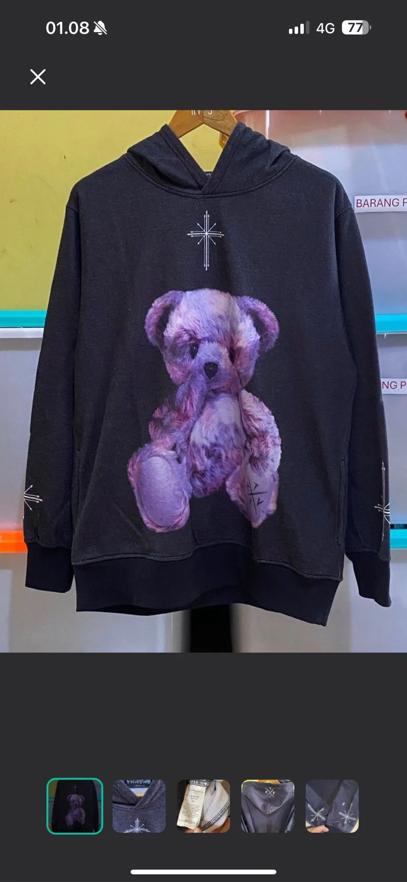 Japanese brand Streetwear Y2K Hoody Pria gray photo 1