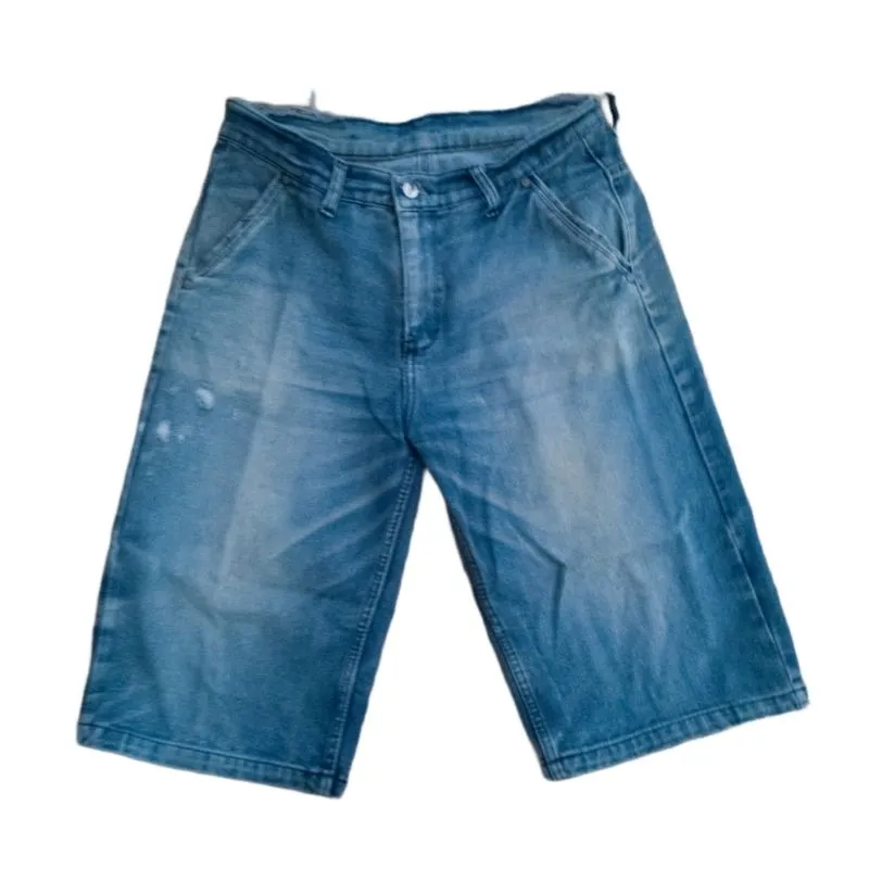 Streetwear Y2K Jeans Pria white blue photo 1