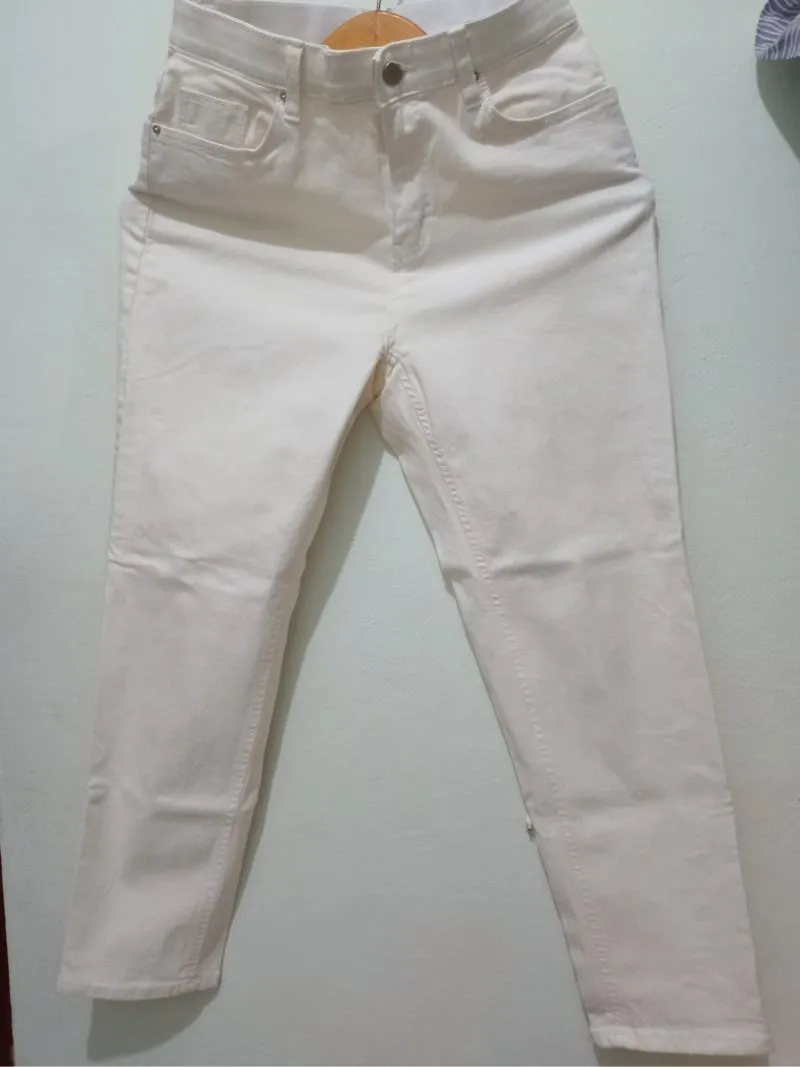 Casual Mom jeans Wanita white photo 1