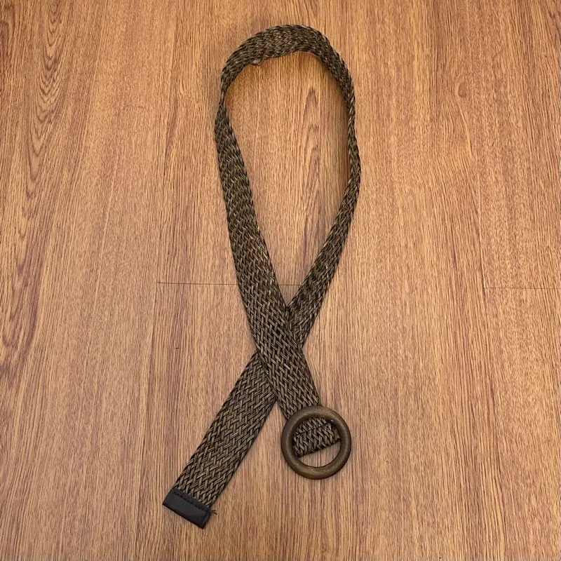 Japanese brand Minimalist Casual Belt Wanita brown photo 1