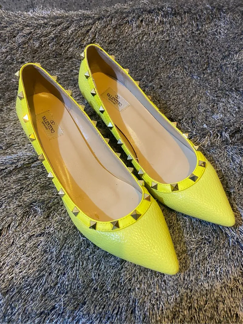 Valentino Luxury Goth Wedge Wanita yellow photo 1