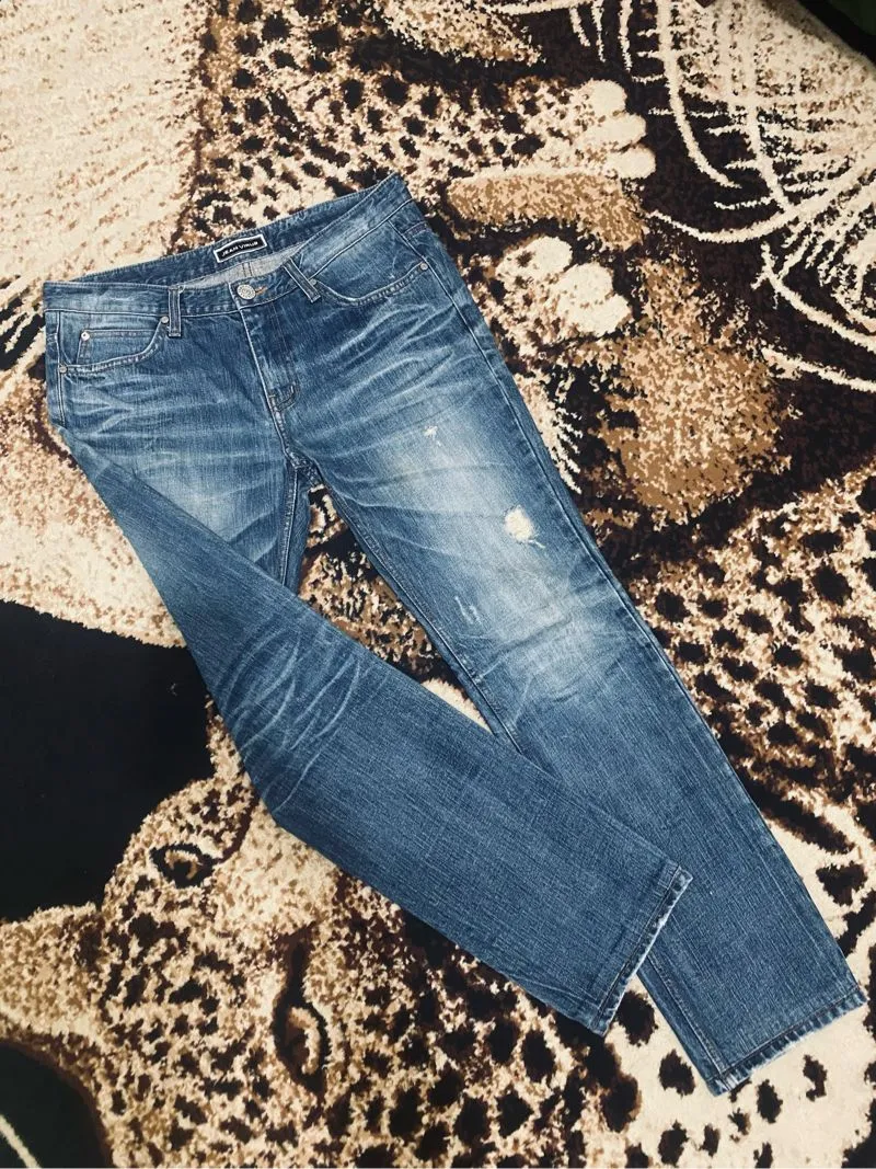 The Best Jeans Vintage Casual Jeans Pria blue photo 1