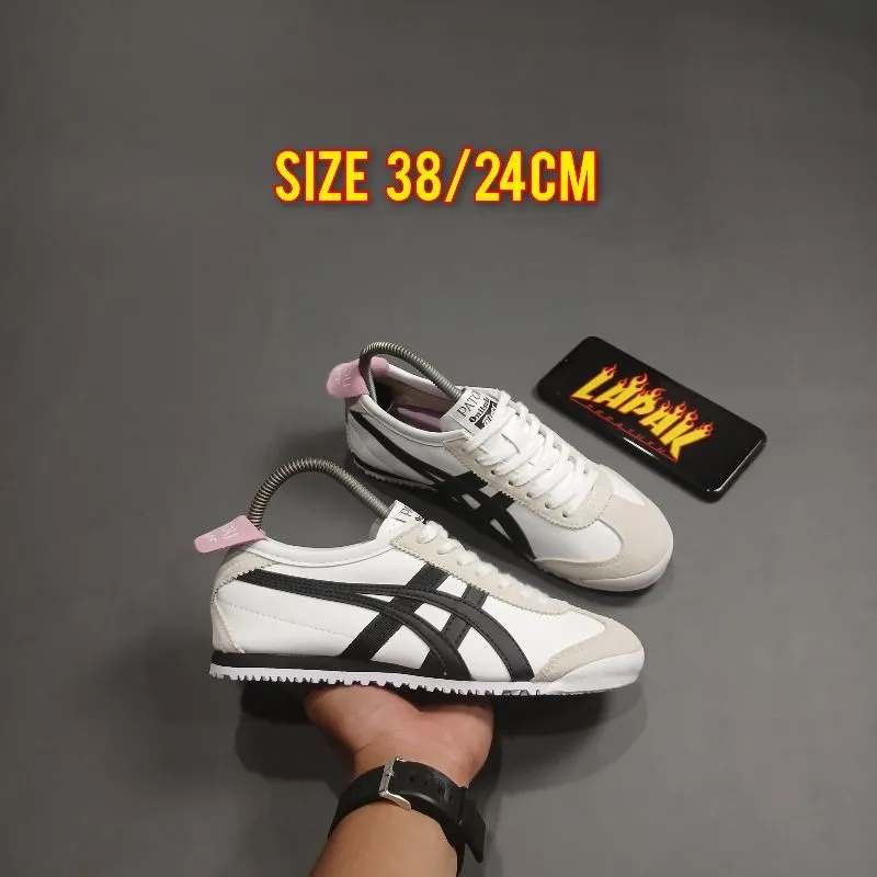 Onitsuka Tiger Casual Sneakers Wanita white black photo 1