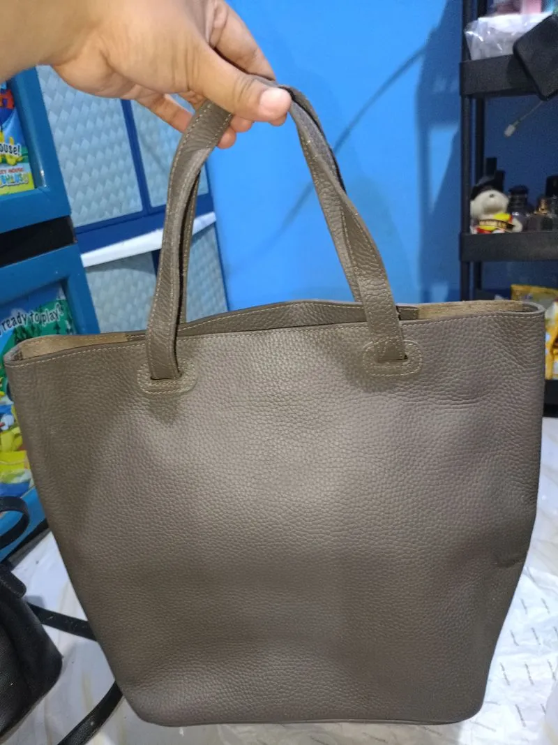 Vintage Casual Tote bag Wanita gray photo 1