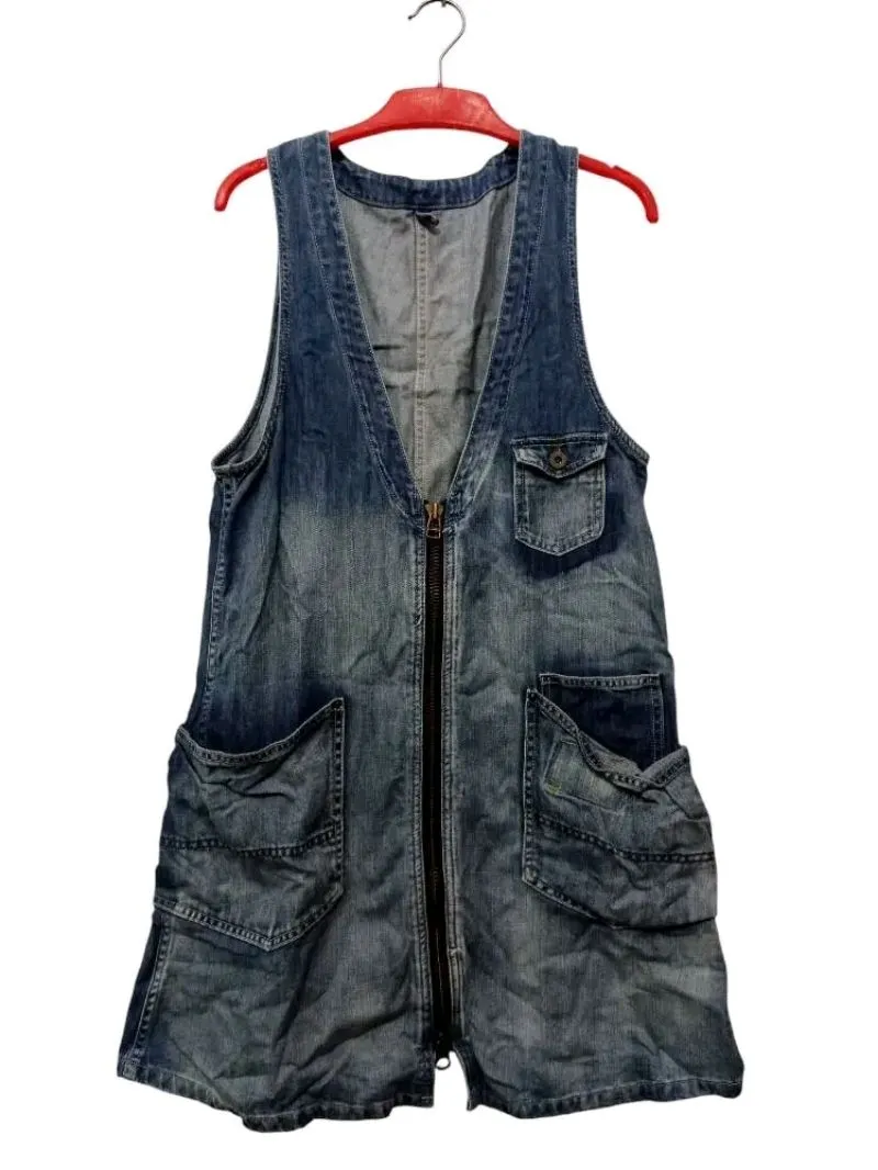 Vintage Streetwear Denim jacket Wanita navy photo 1
