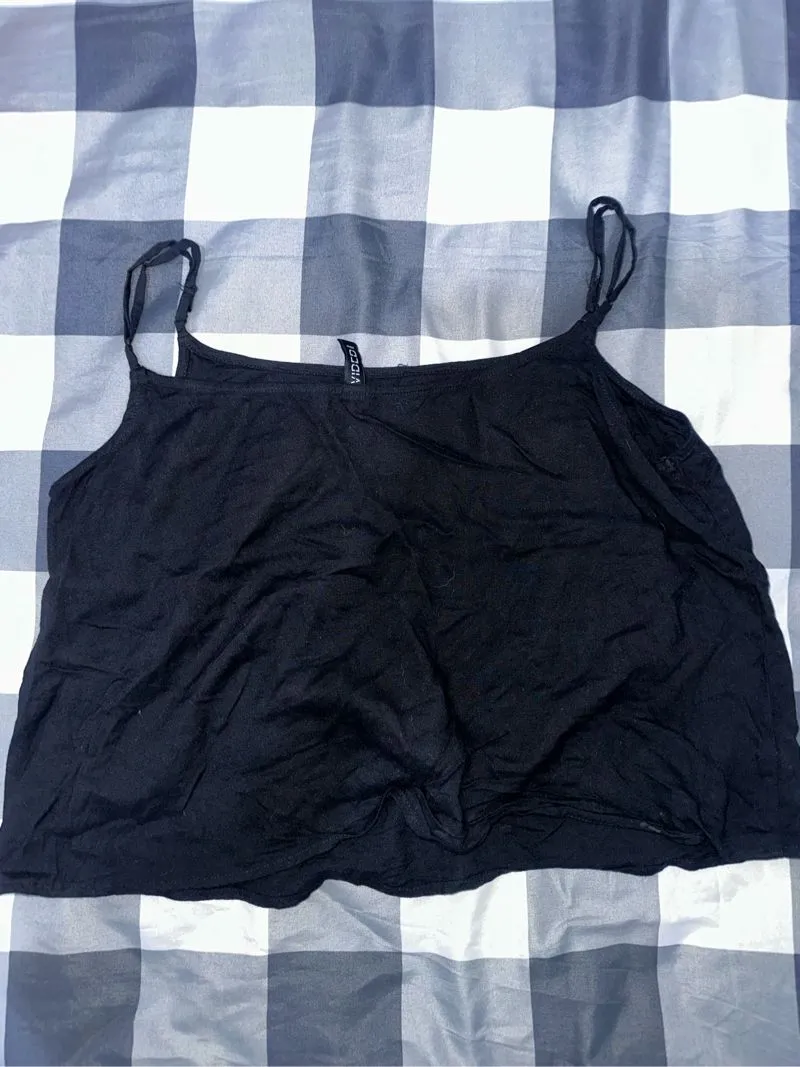 H&M Casual Crop top Wanita black photo 1